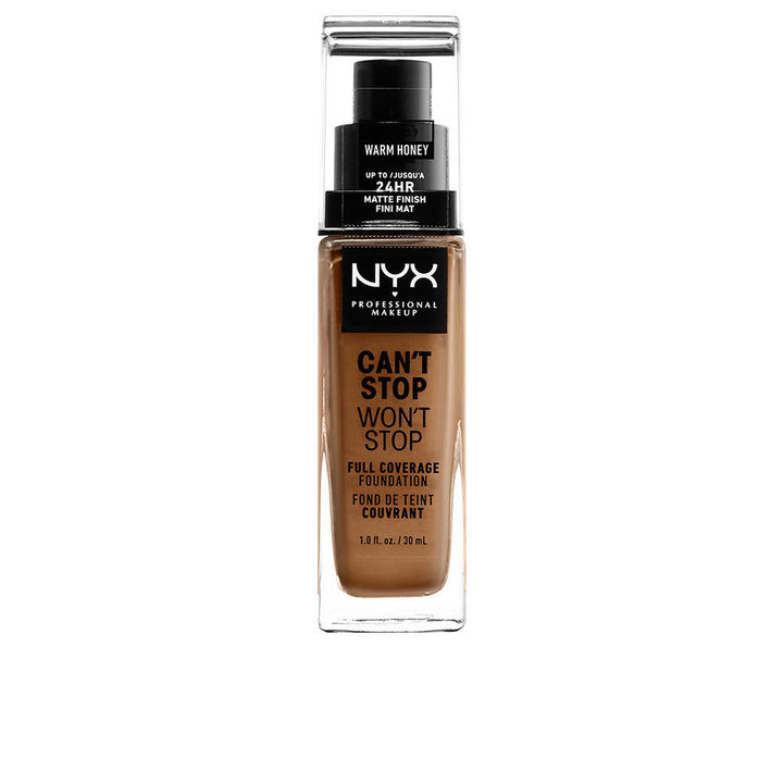 30 ml pump bottle of warm honey liquid foundation, matte finish, Unisex