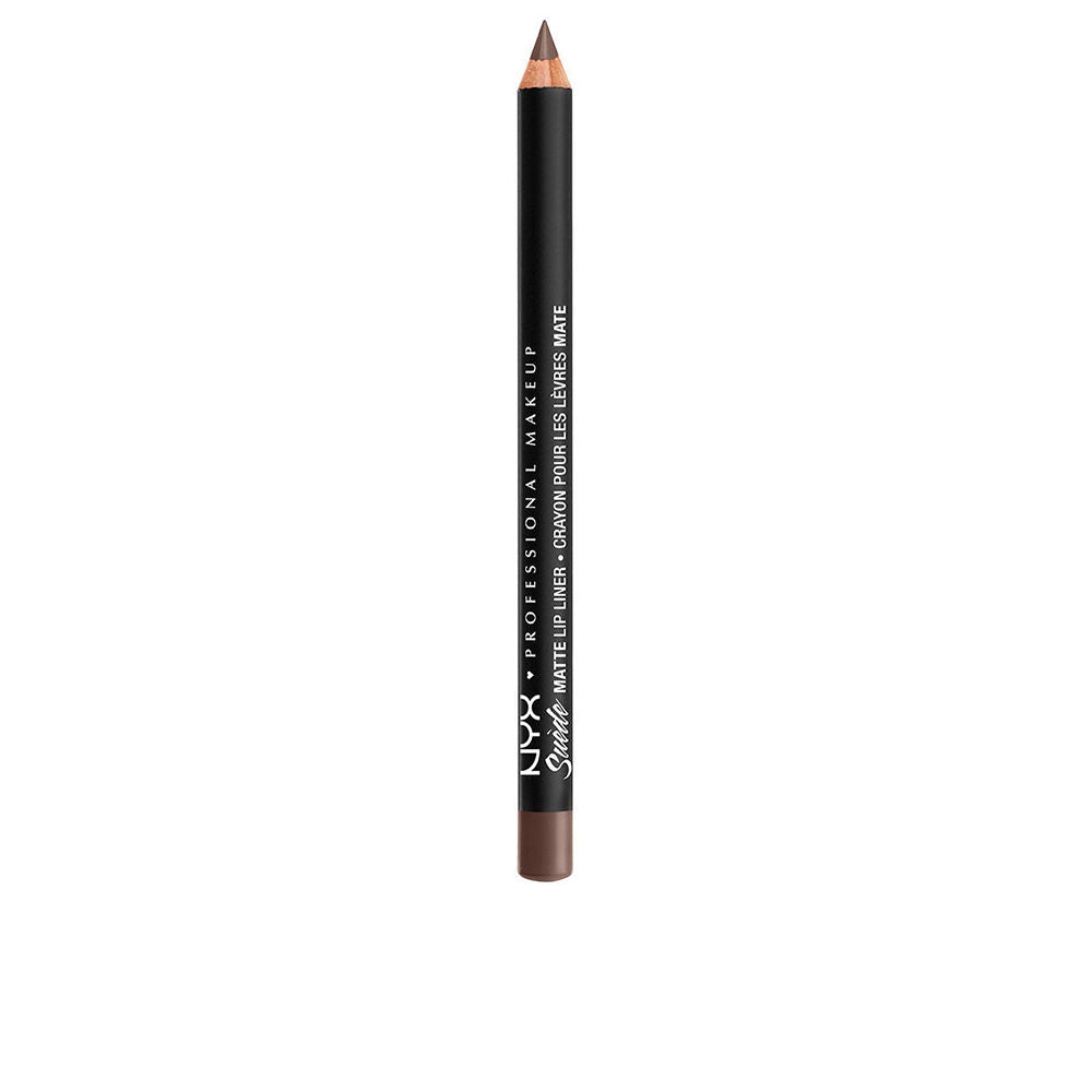 Creamy suede lip liner pencil in brown shade &