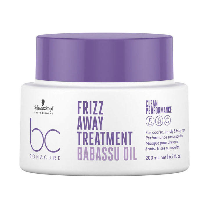 200 ml tube of anti-frizz hair treatment mask, rich cream texture