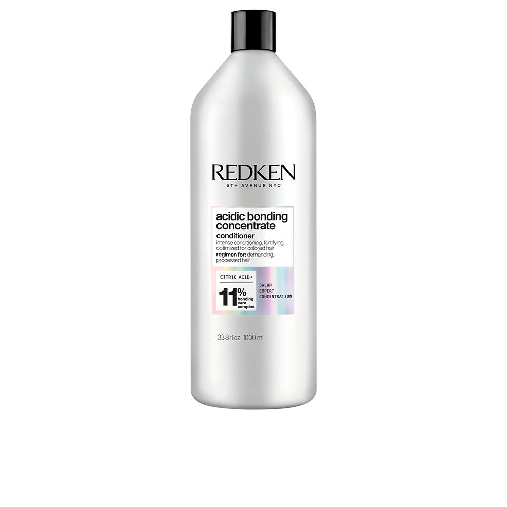 1,000 ml pump bottle of acidic bonding concentrate conditioner for Unisex colour-treated hair