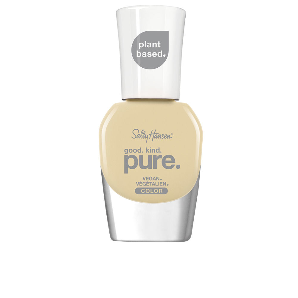 10 ml coral cream nail polish bottle with recycled cap and plant bristle brush