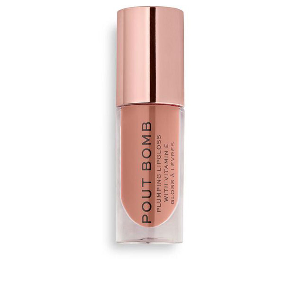 Small 4.6 ml clear gloss tube in candy shade with doe-foot applicator