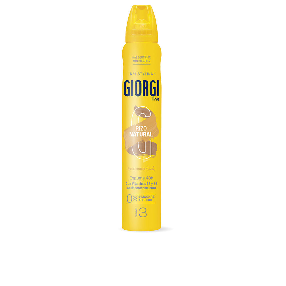 White 250 ml styling foam can for Unisex curly hair, light hold
