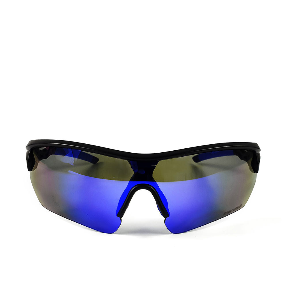Black and blue Unisex TR90 sport sunglasses with five interchangeable lenses and hard case