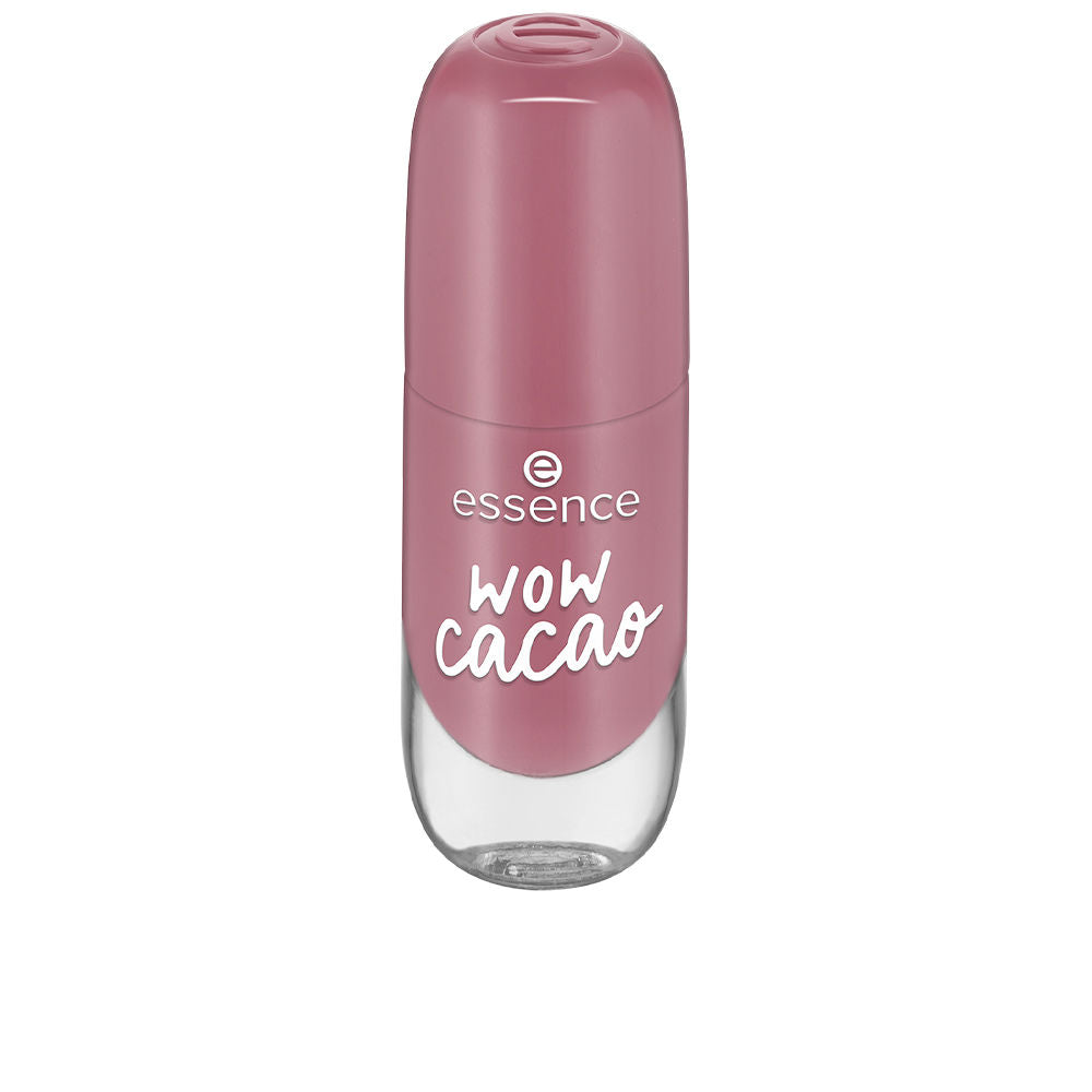 8 ml cacao-toned gel-effect nail polish with wide brush, quick-dry finish