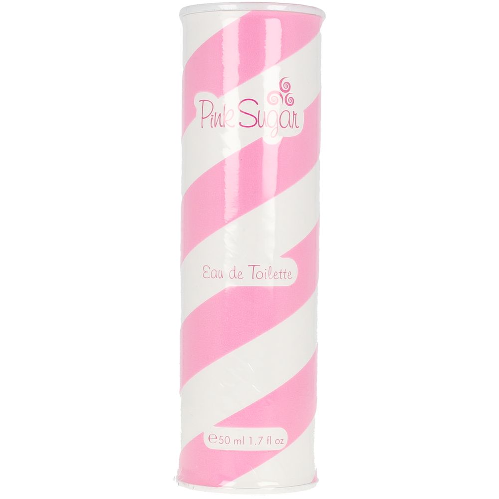 Clear cylindrical glass bottle with pink accents, 50 ml sweet floral‑fruity perfume for Women