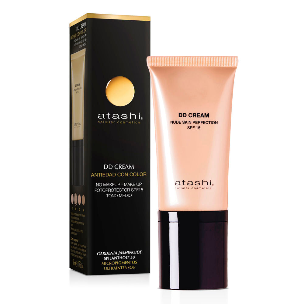 50 ml tinted DD cream tube with golden tint, SPF 15, 50 ml