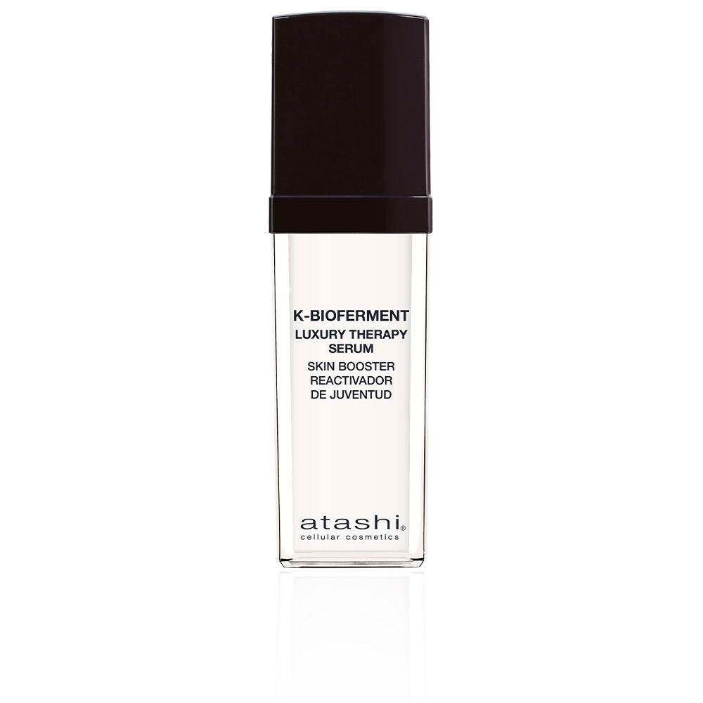30 ml clear glass serum bottle with pale golden liquid and simple label