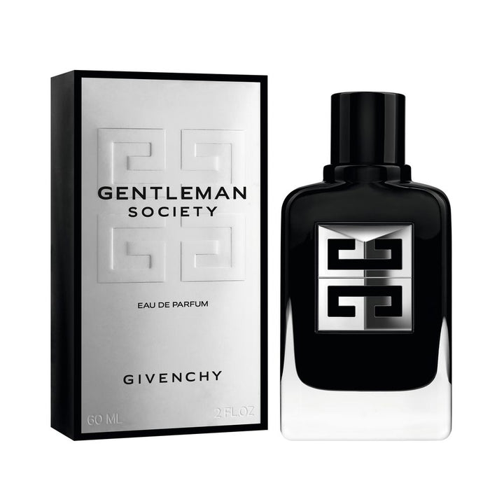 Black couture-style perfume bottle with silver monogram, 60 ml Eau de Parfum