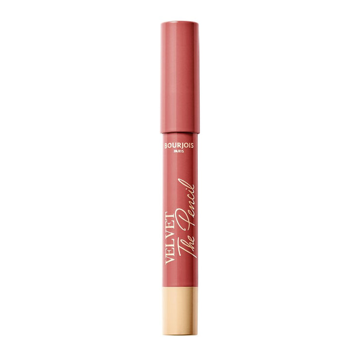 Retractable velvet-matte lip pencil in muted brown shade, 1.8 g, Unisex