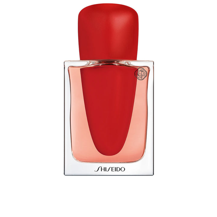 30 ml crimson-tinted glass bottle; floral-woody perfume for Women