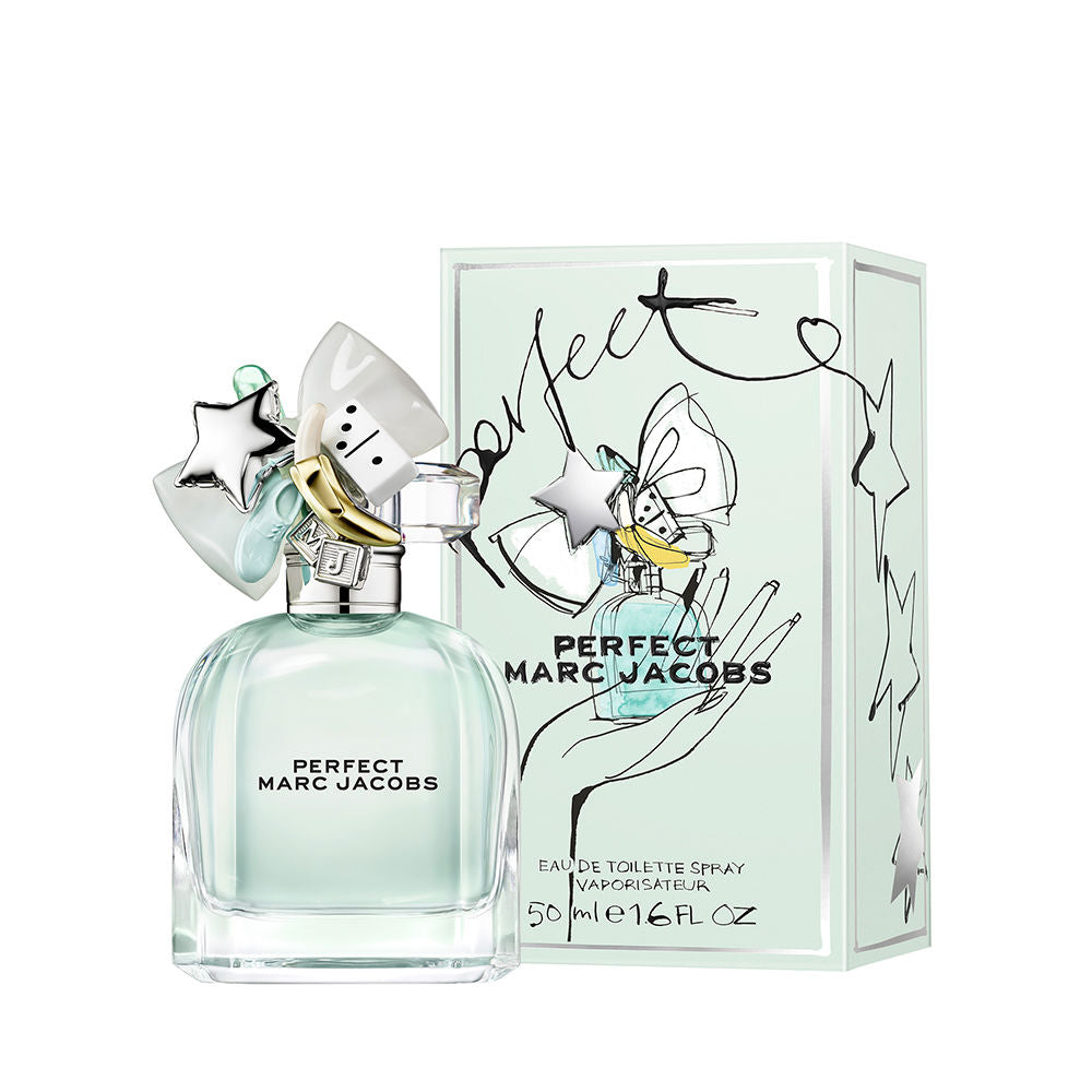 Faceted clear 50 ml eau de toilette bottle with silver cap and small bow