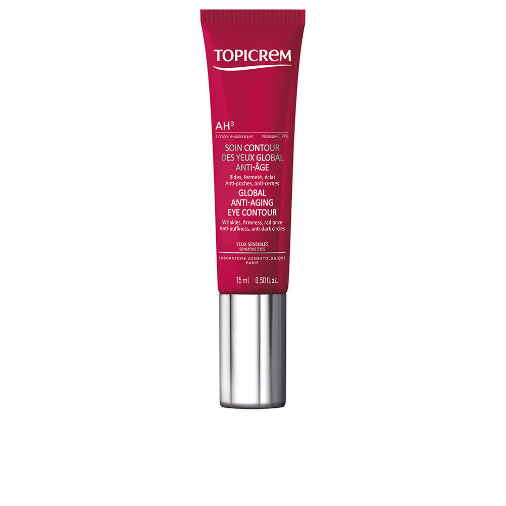 15 ml tube of hyaluronic eye cream, creamy texture, lightweight finish