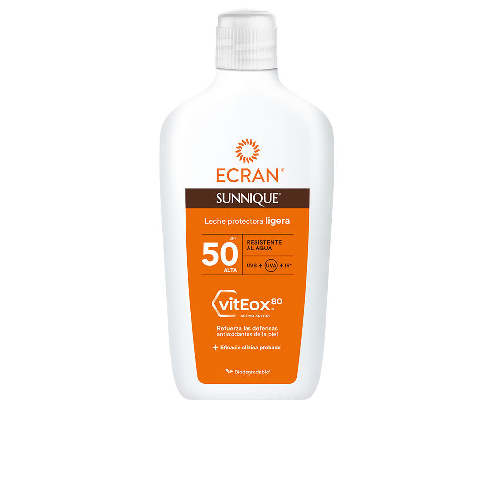 370 ml water‑resistant SPF50 sunscreen lotion bottle, lightweight emulsion, Unisex