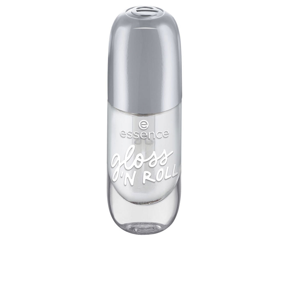 Small 8 ml bottle of cream gel-effect nail polish with wide brush, warm red shade