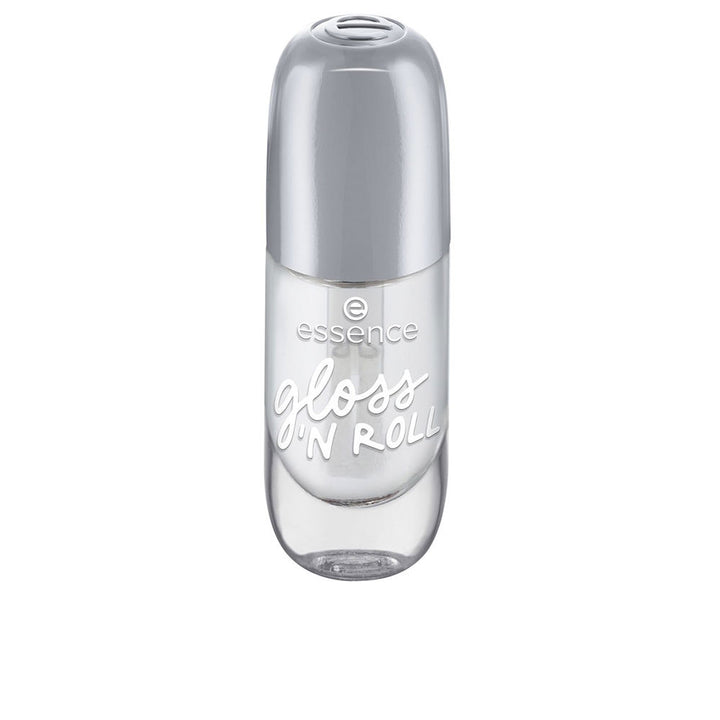 Small 8 ml bottle of cream gel-effect nail polish with wide brush, warm red shade
