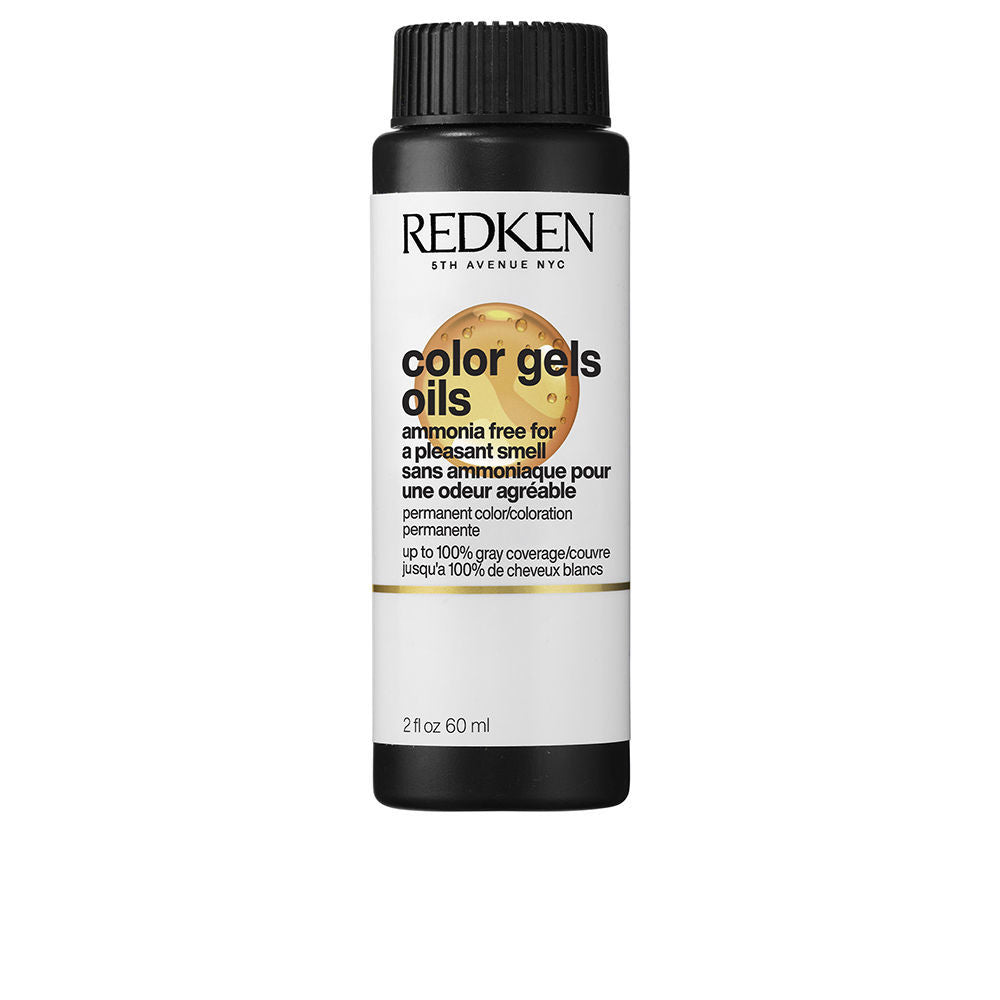 Three 60 ml bottles of ammonia-free apricot gel-oil hair colour in medium shade