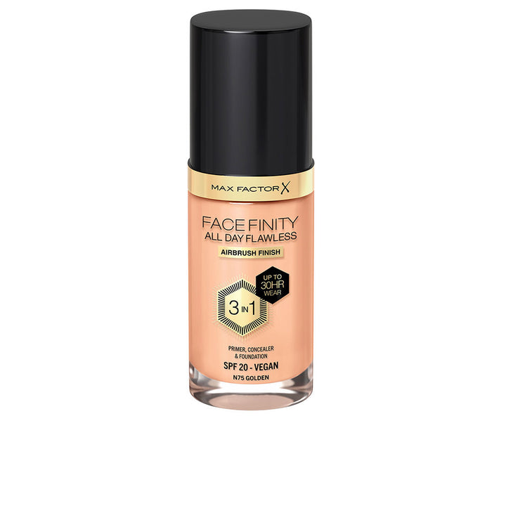 30 ml liquid matte foundation in golden shade, pump bottle, Unisex