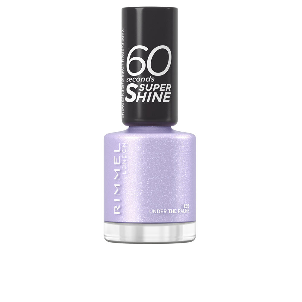 Small 8 ml bottle of fast‑dry high‑gloss nail polish, warm coral shade