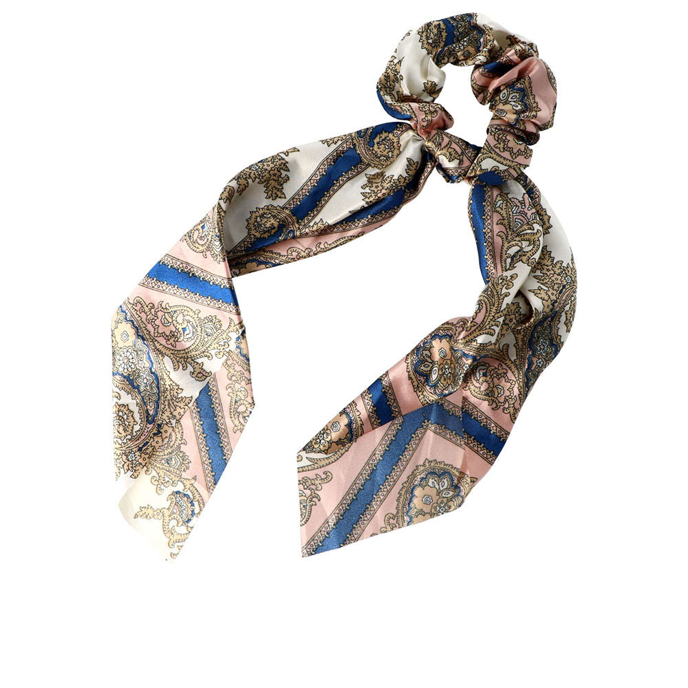 Unisex printed scarf scrunchie with 35 cm scarf, three colourways