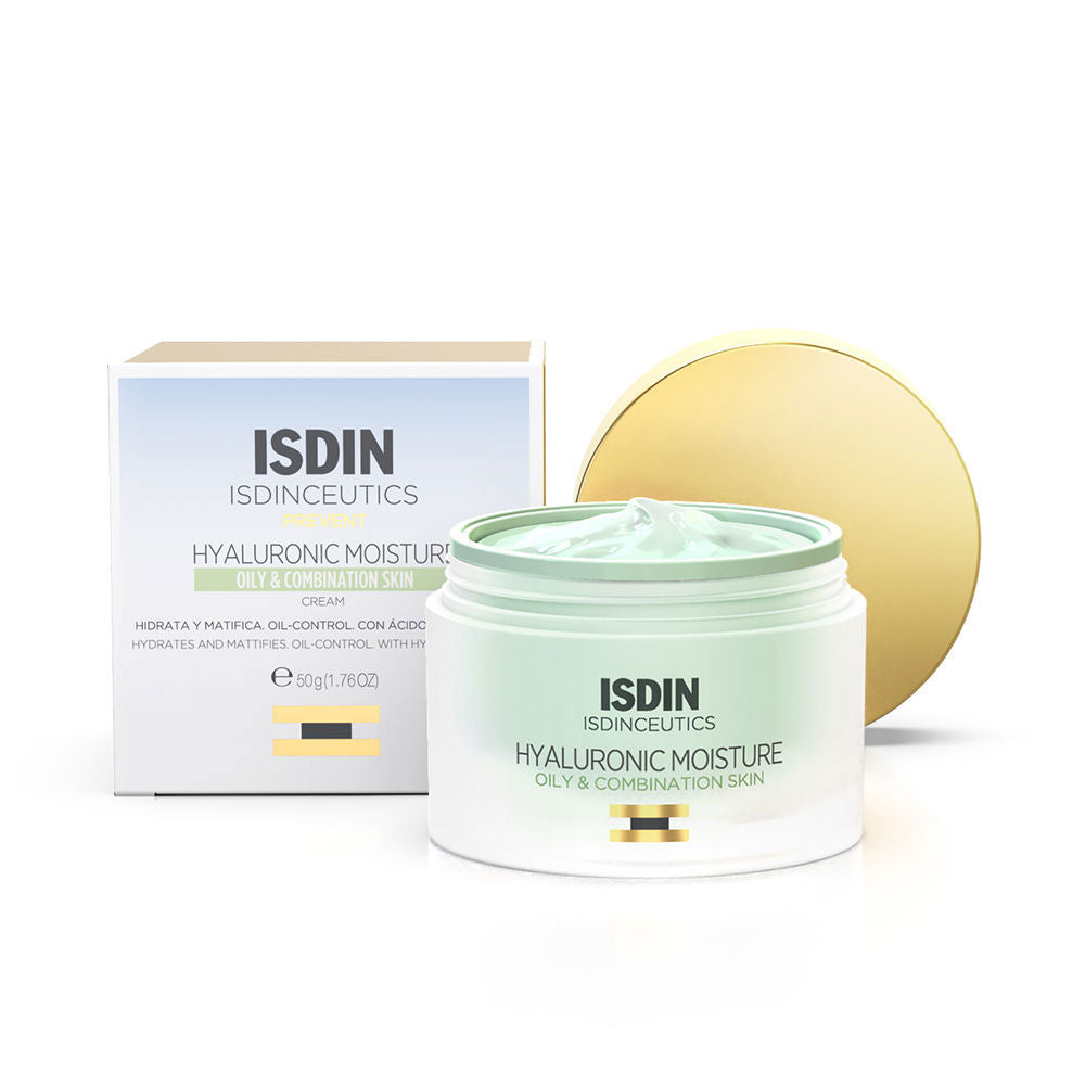 50 g jar of lightweight hyaluronic mattifying cream for Unisex combination to oily skin