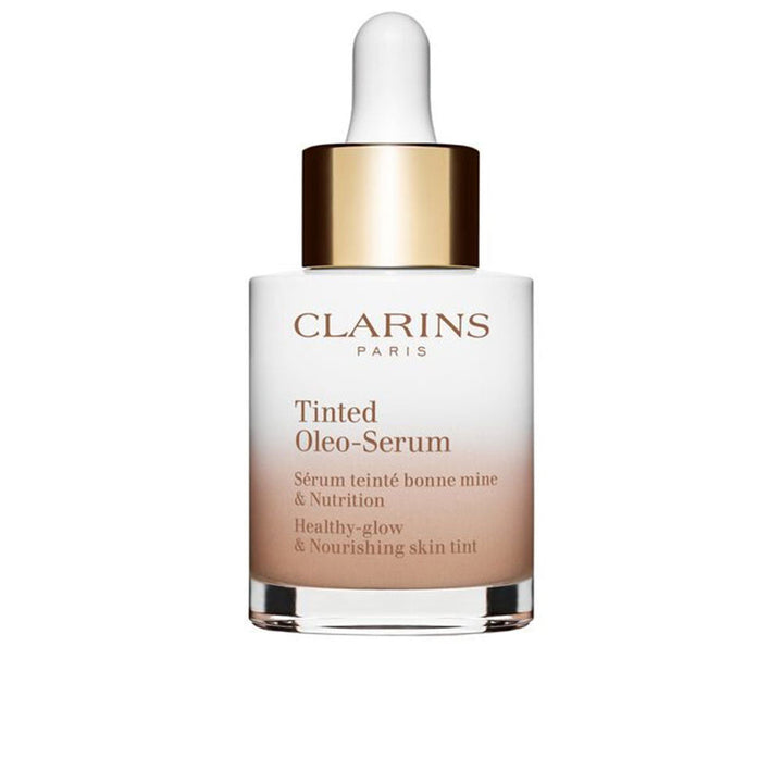 30 ml tinted oil‑serum bottle with light beige tint, Unisex skin tint