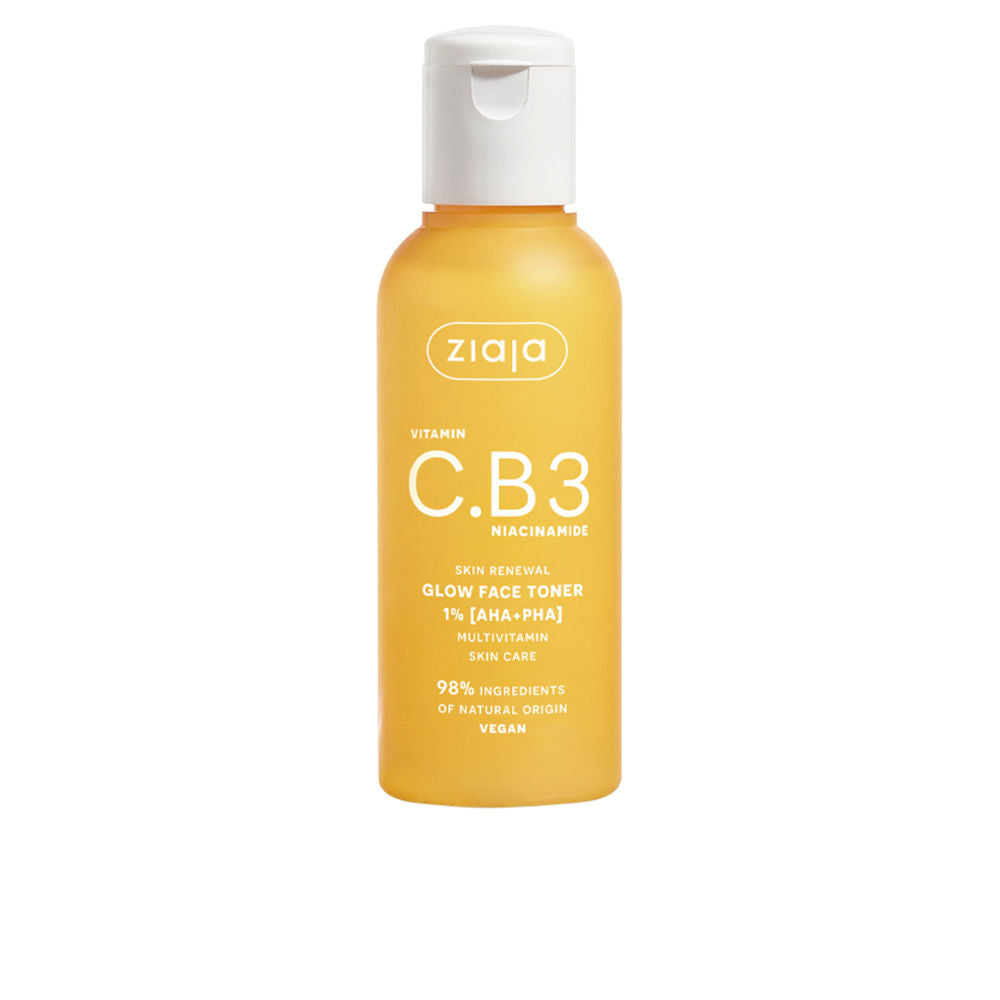 Clear 120 ml tonic bottle; labelled AHA+PHA brightening tonic for Women