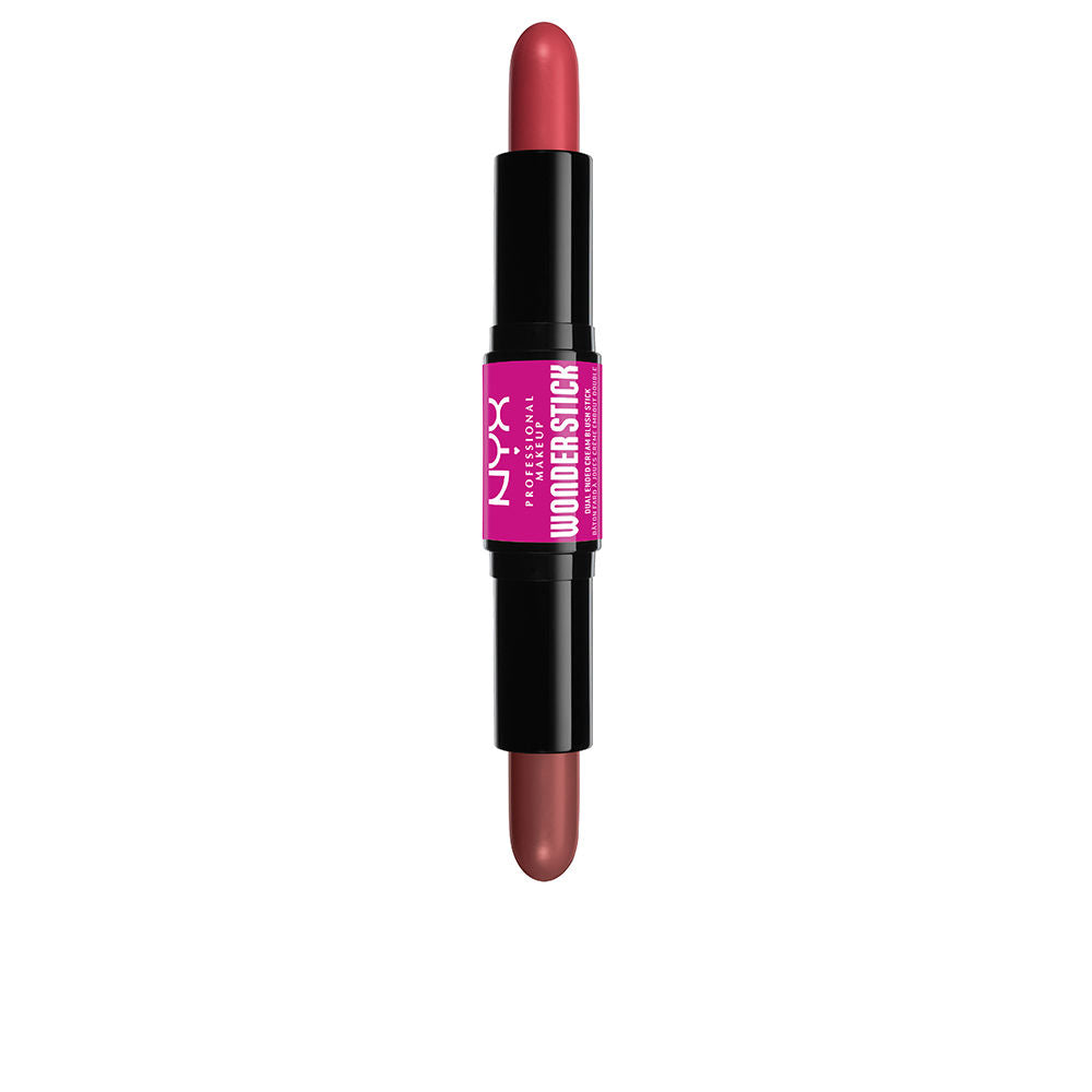 Creamy amber-coral stick blush, 4 g, twist-up tube, swatch showing dewy finish