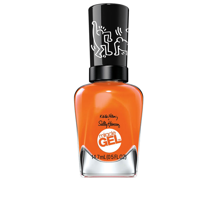 Bottle of sheer scarlet gel-effect nail polish, 14.7 ml, high-shine finish