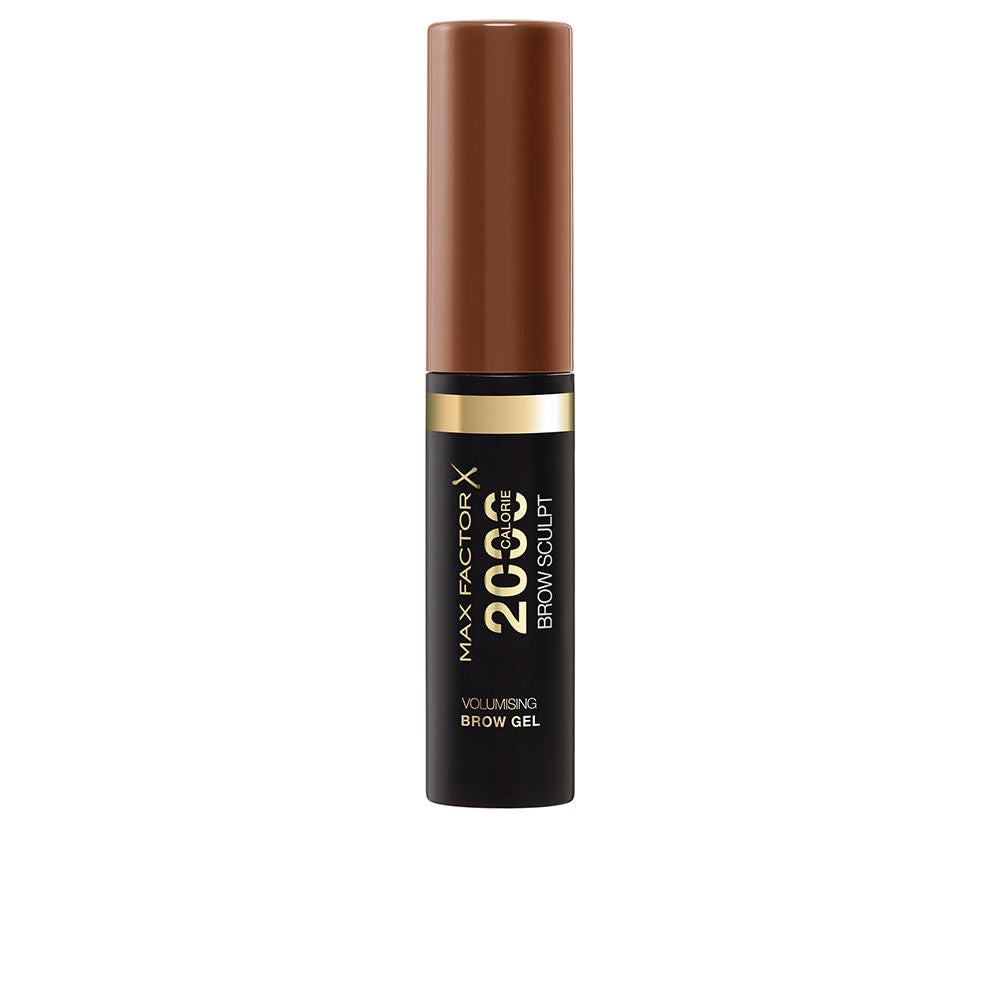 Tinted volumising brow gel tube with compact brush, brown shade, 4.5 ml