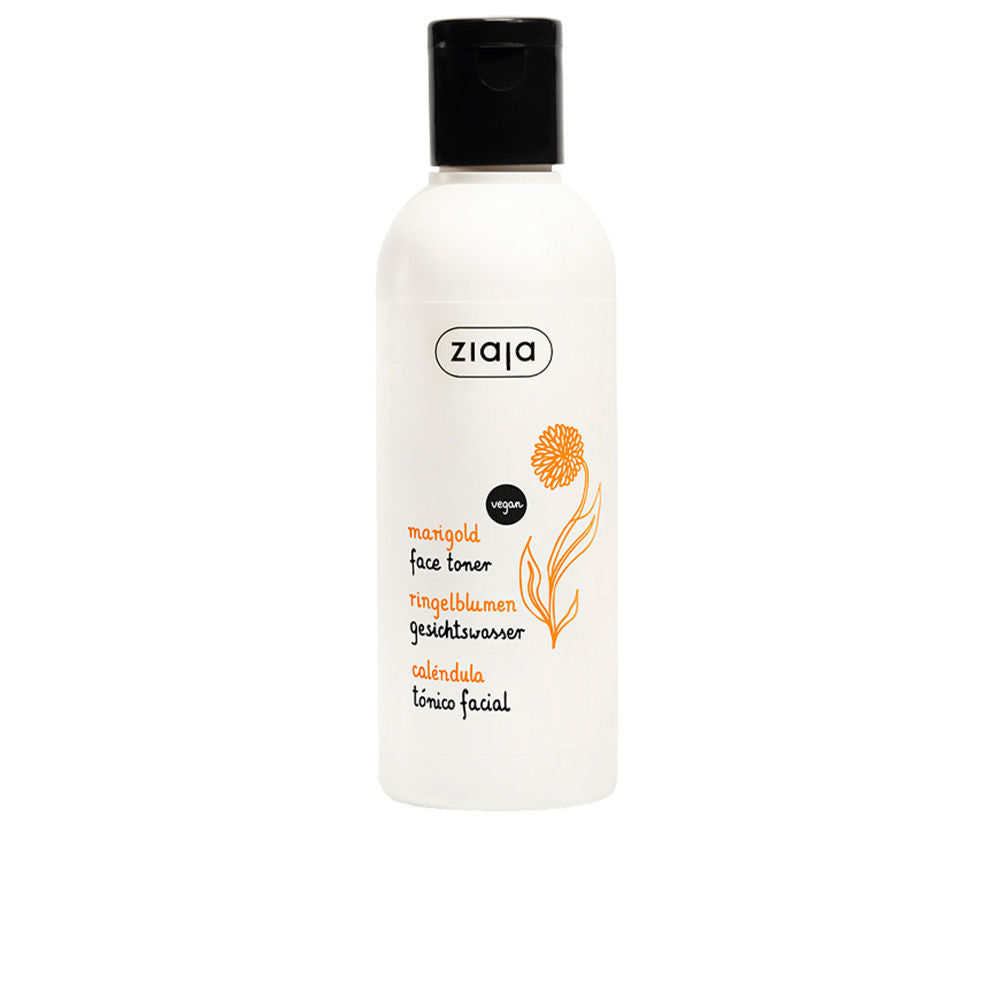 200 ml clear bottle of calendula facial tonic, alcohol-free, for Women
