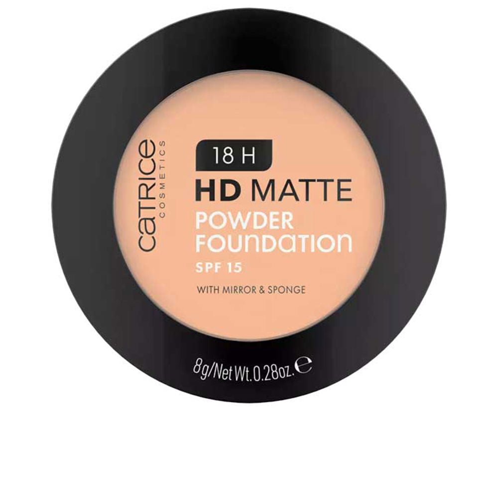 Compact pressed powder in beige shade with mirror and sponge, 8 g