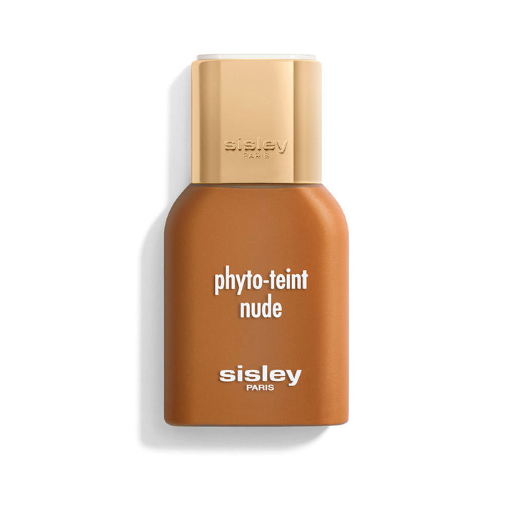 30 ml cosmetic bottle of satin finish foundation, shade 5W Toffee, pump dispenser