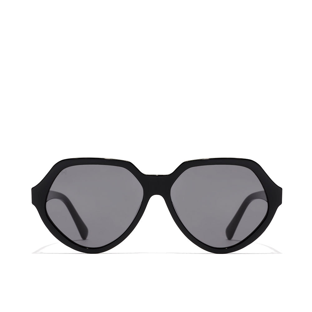 Black acetate round sunglasses, 59mm lenses, 14mm bridge, 145mm temples