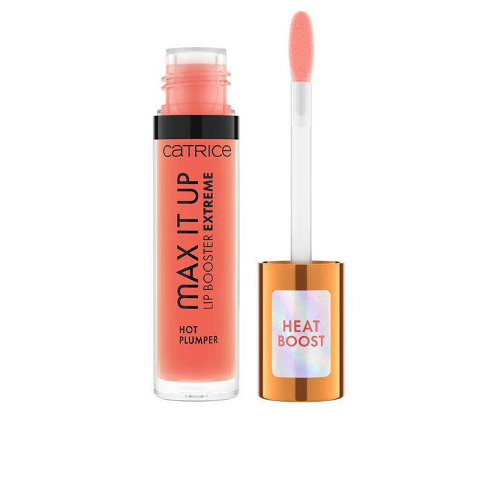 Small 4 ml black glossy lip volumiser tube with applicator, high-shine finish