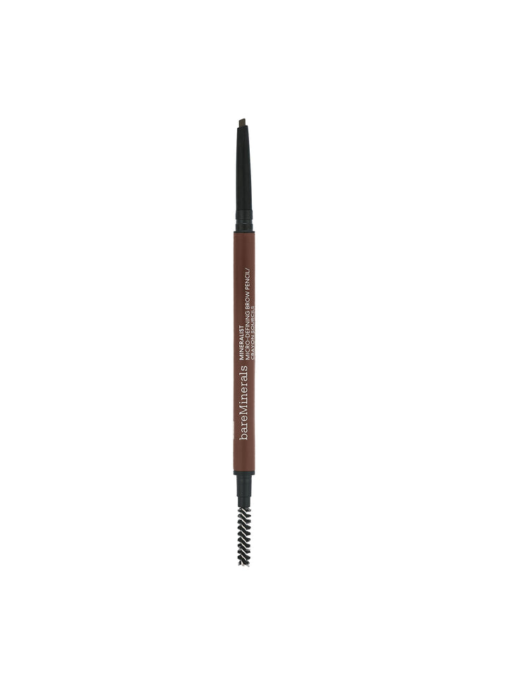 Retractable micro‑tear brow pencil with spoolie, Chesnut shade, 1 unit