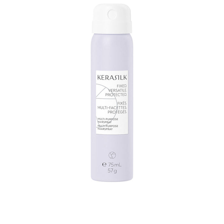 75 ml aerosol styling spray bottle, biomimetic silk and blue lotus branding
