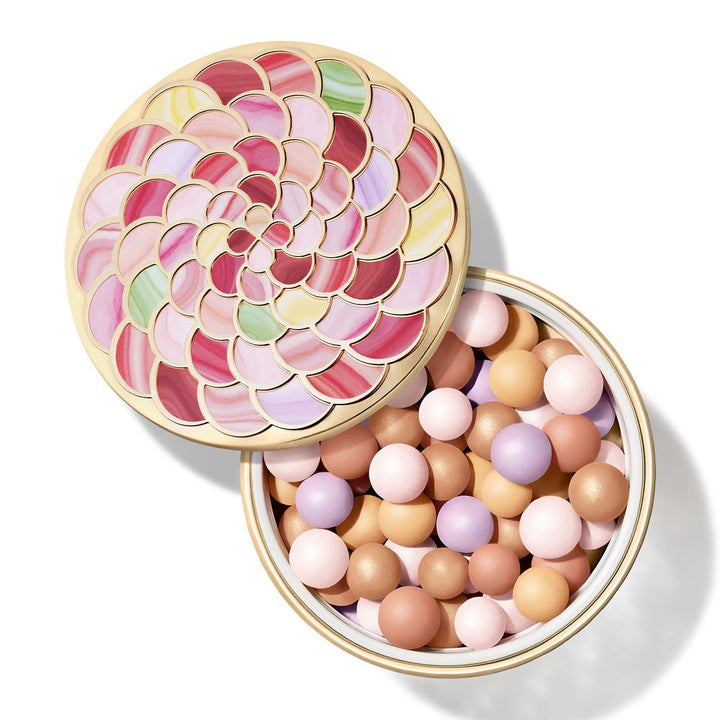 Compact of warm-toned multicolour cosmetic powder pearls, 25 g