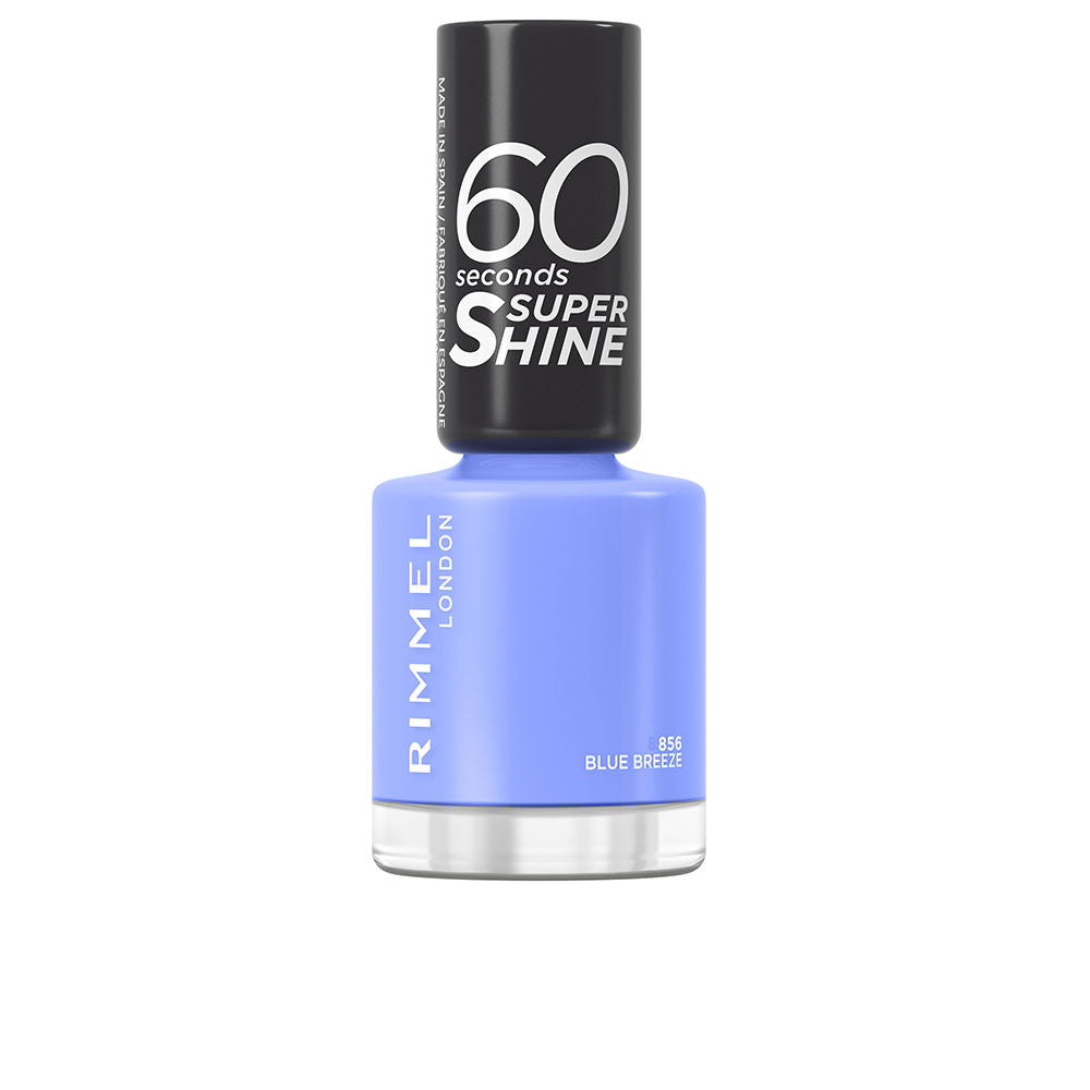 8 ml blue breeze high-gloss nail polish bottle with precision brush