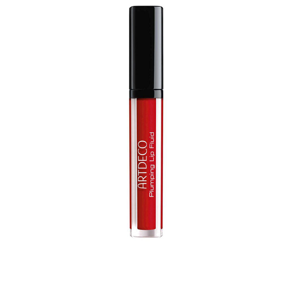 3 ml glossy plump lip fluid in sheer fiery red, non-sticky finish