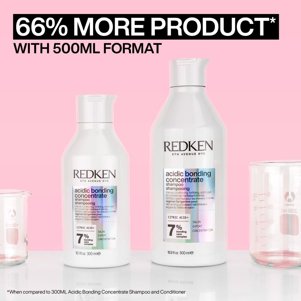 500 ml bottle of concentrated Acidic Bonding shampoo for dyed, damaged hair