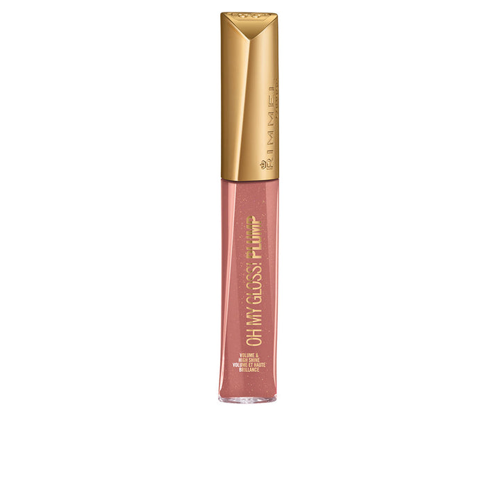 7 ml sheer brown lip gloss tube with glossy applicator, cinnamon oil plumping finish