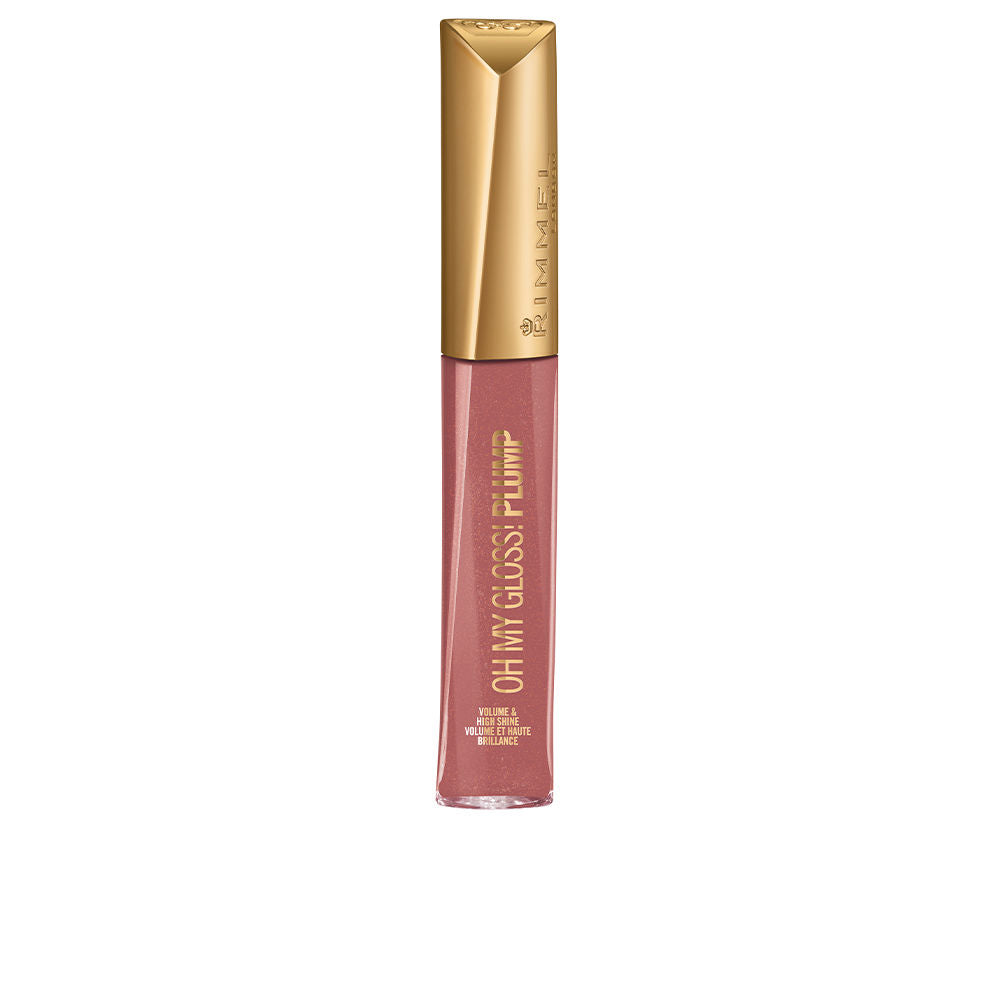 Clear high-shine lip gloss in 7 ml tube, cooling plump formula