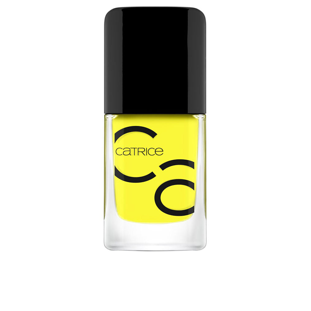 Pale lemon gel‑effect nail polish bottle with glossy swatch, 10.5 ml, Unisex