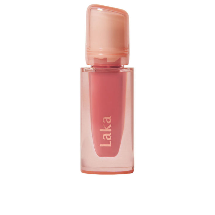 Clear cosmetic tube with angled wand, sheer peach gloss, 4.5 g