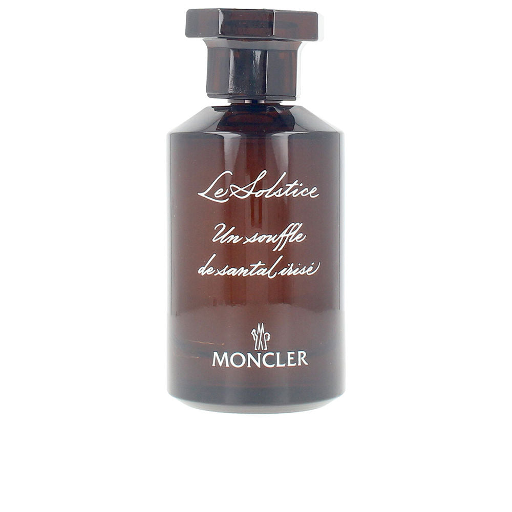 Botica-style bottle of Iris &amp; Sandalwood Eau de Parfum, dark embossed wood packaging, 100 ml Unisex