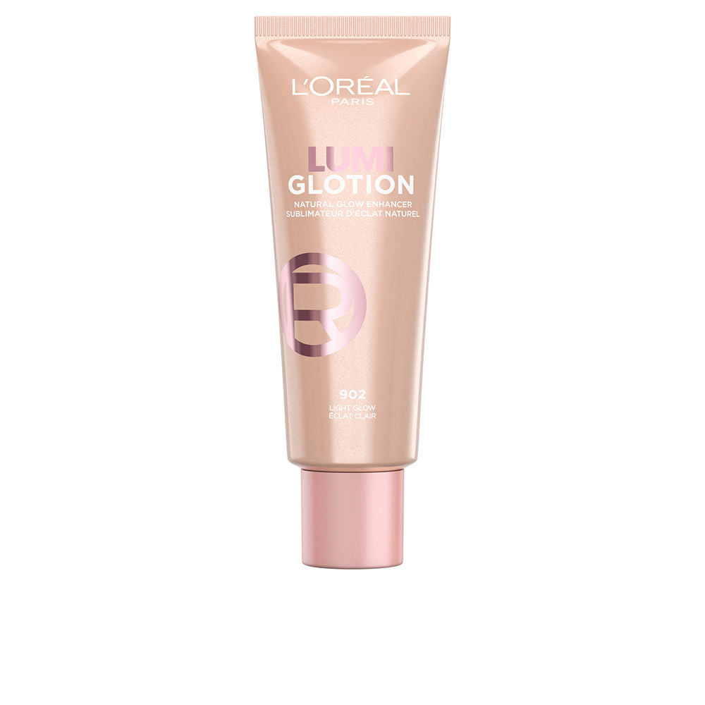 L'Oréal Paris Light pink, rose gold plastic tube with metallic finish, screw cap and printed text