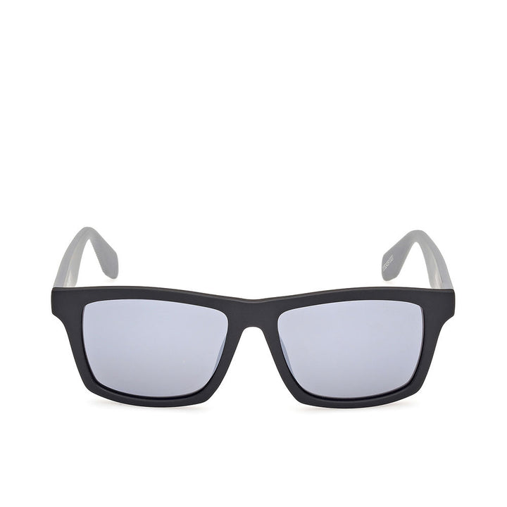 Unisex aviator sunglasses with injected metal‑look frame, grey square‑leaning lenses