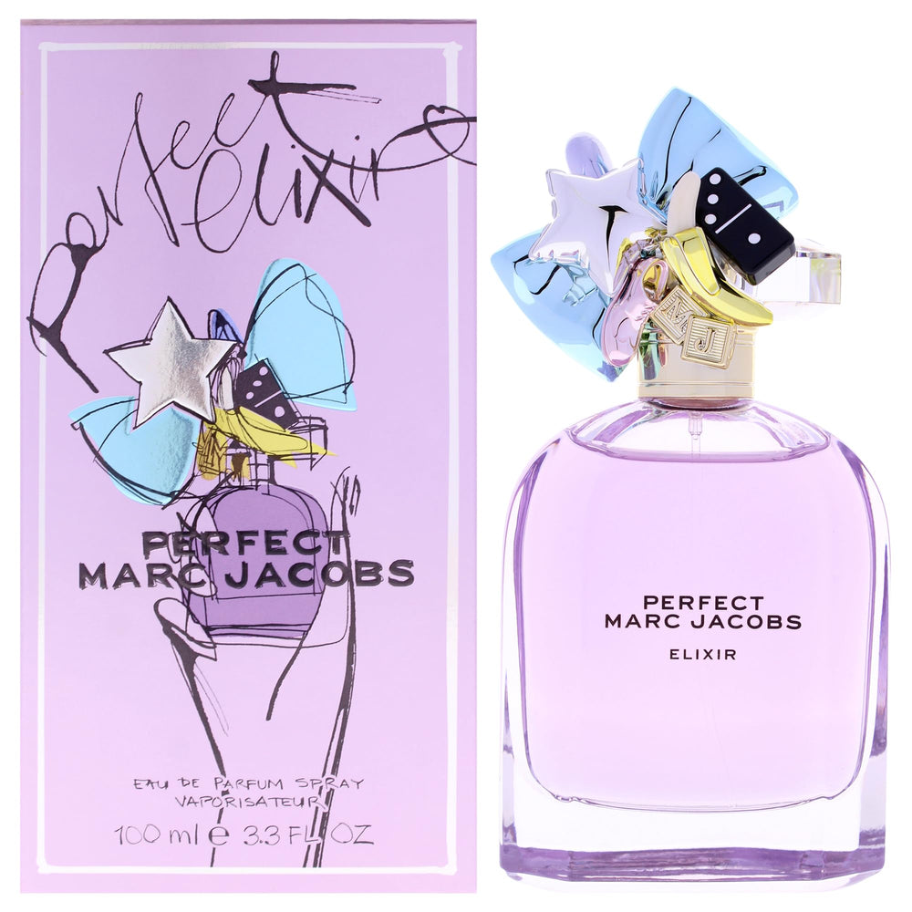 100 ml clear glass eau de parfum bottle with amber-hued liquid, violet-rhubarb fragrance
