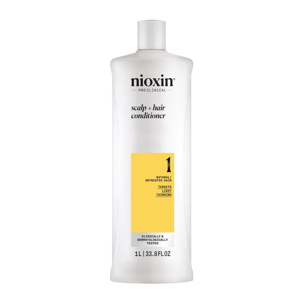 1-litre professional scalp and hair conditioner bottle, System 1, unisex